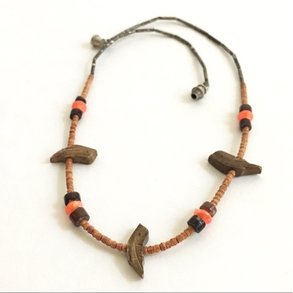 Vintage Boho Chic Fetish Necklace Carved Birds - Picture 8 of 8
